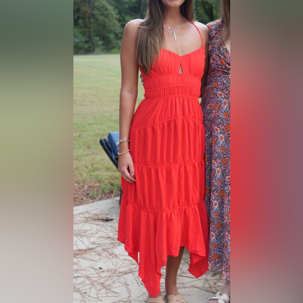 Vibrant red dress